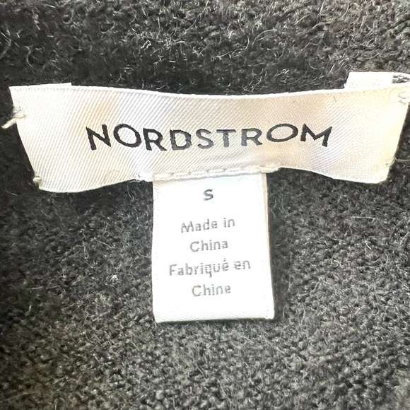Nordstrom Black Wool Blend Mock Neck Pullover Basic Capsule Sweater Womens Small - Picture 9 of 9